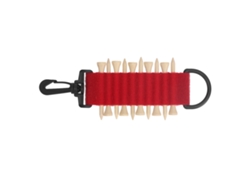 Soporte Para Tees De Golf Con Gancho, 10 Tees, Multifuncional, Práctico, Portátil, Bolsa De Almacenamiento Para Cinturón - Rojo