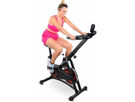 Bicicleta estático MOBICLINIC Volante de inercia 10 kg Ajustable Con ruedas Pantalla LCD Peso máx. 120 kg Makalu
