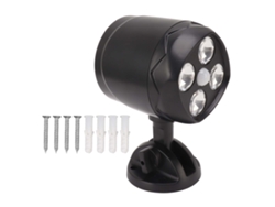 Foco de proyección LED exterior impermeable 2026 con 4 bombillas, montaje en pared, giratorio con sensor de movimiento para jardín.