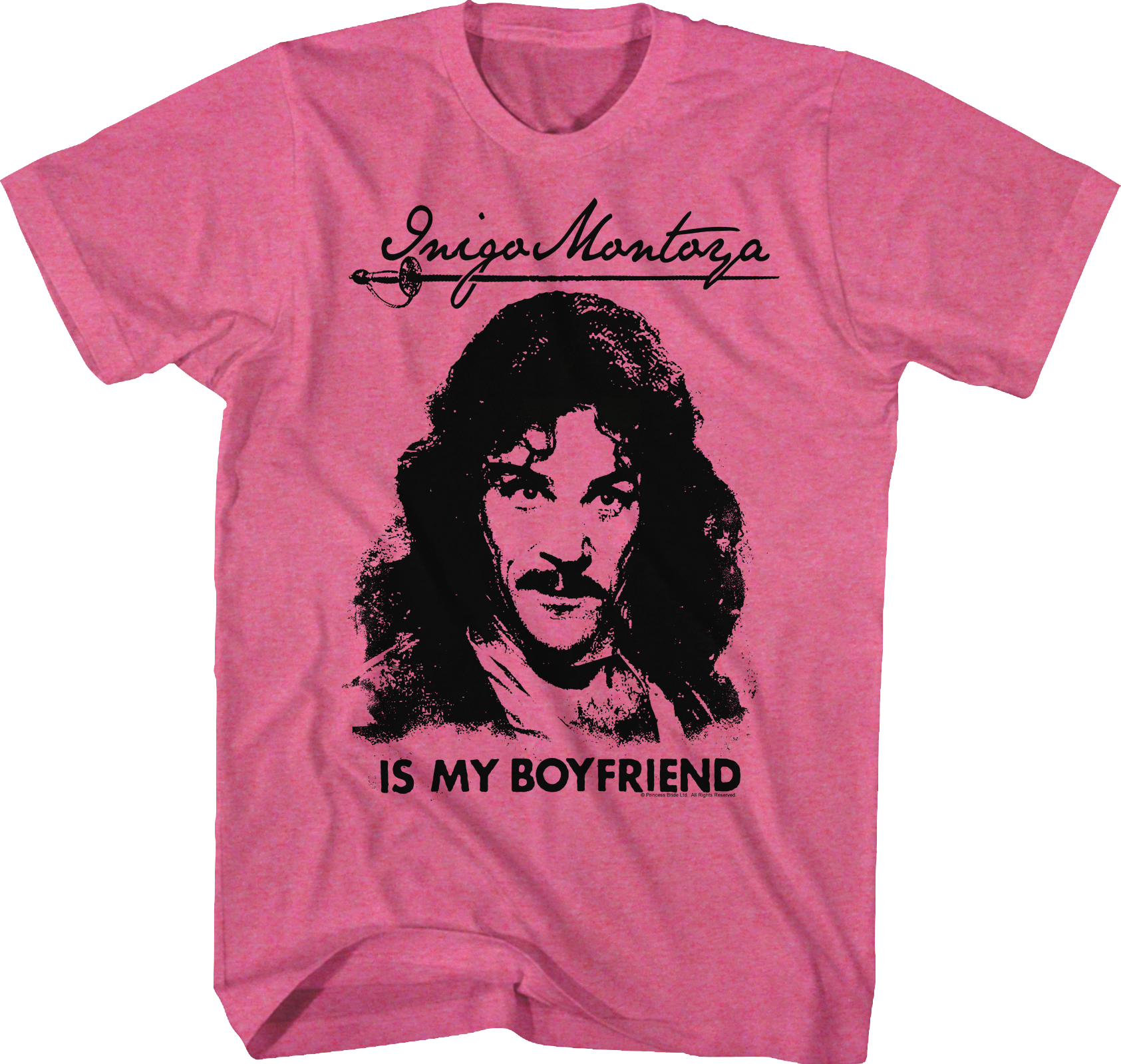 Camiseta Unisexo DEEPSTONE Inigo Montoya Is My Boyfriend Princess Bride brezo rosa retro (XXL)