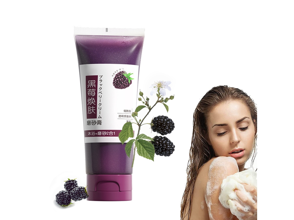 Crema Corporal Exfoliante De Mora Para La Hidratación Y Limpieza De Todo El Cuerpo.
