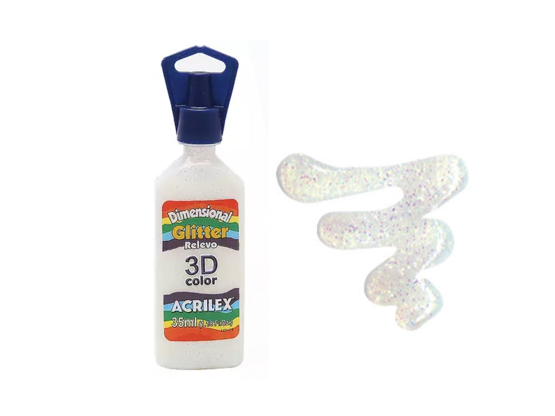 Relieve dimensional 3D Glitter 35 ml Crystal 209 Acrilex