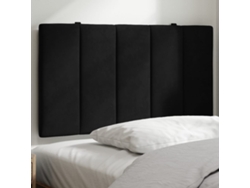 Cabecero De Cama Acolchado Terciopelo Negro 90 Cm