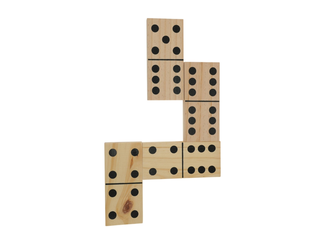 Juego de dominó clásico de madera con 28 piezas y manual de instrucciones - Wellhome