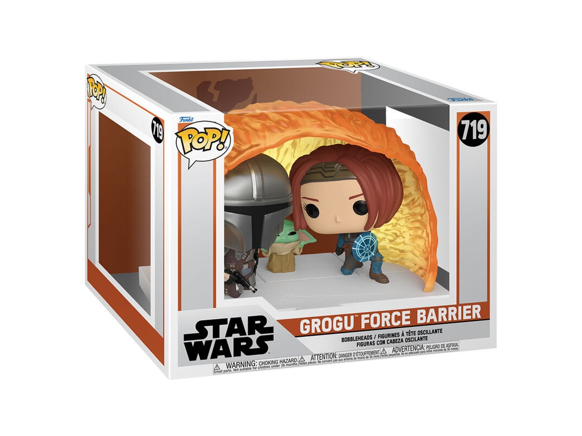 Figura Pop Star Wars Moments The Mandalorian Grogu Force Barrier B.active