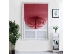 Persianas Plisadas Autoadhesivas, De Oscurecimiento Parcial, 60x180cm, Rojas, Para Ventanas Y Puertas.