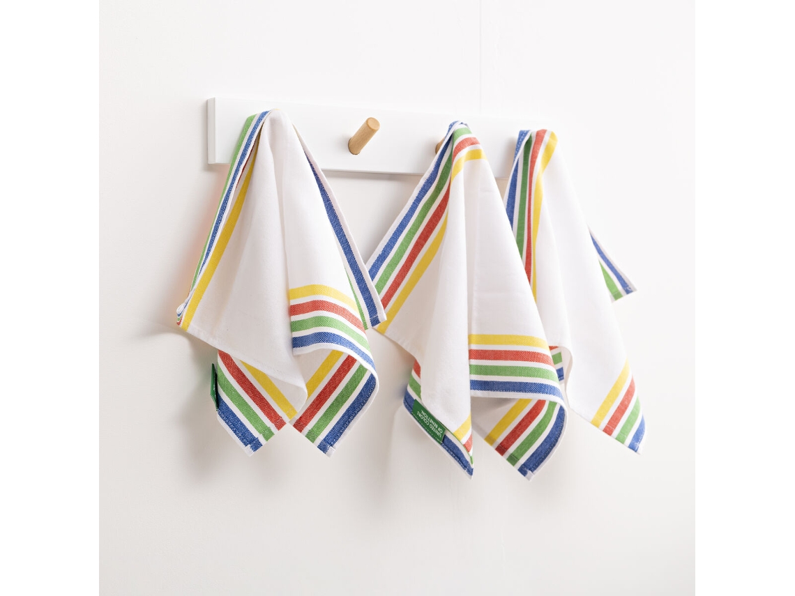 Paño de Cocina BENETTON RAINBOW BE (Blanco)