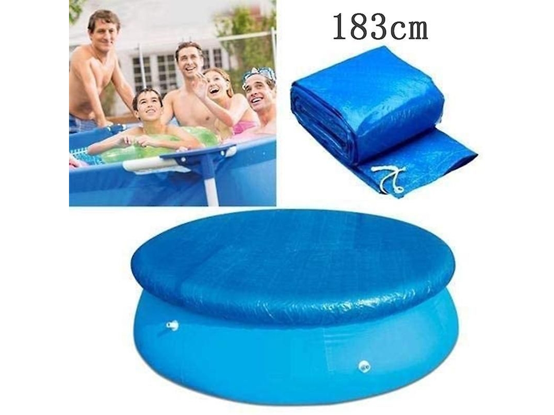 Cubierta Redonda Para Piscina De 183 Cm, Fácil De Instalar, Material Pe, Resistente Al Viento, Evita La Entrada De Hojas Y Polvo.