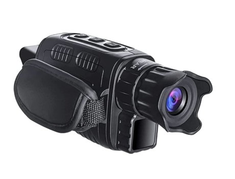 HD Infrarrojos Visión Nocturna Gafas Monoculares Telescopio Monocular 5X24 Cámara de Viaje Telescopio Compacto Negro BISBISOUS