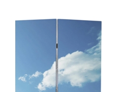 Biombo plegable | Separador de ambientes | Separador de espacios con estampado playero 217x170 cm