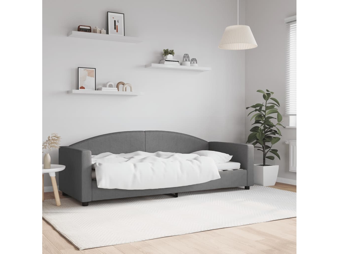 Sofá Cama Individual Lovely Home Madera Tecido Gris (80x200)