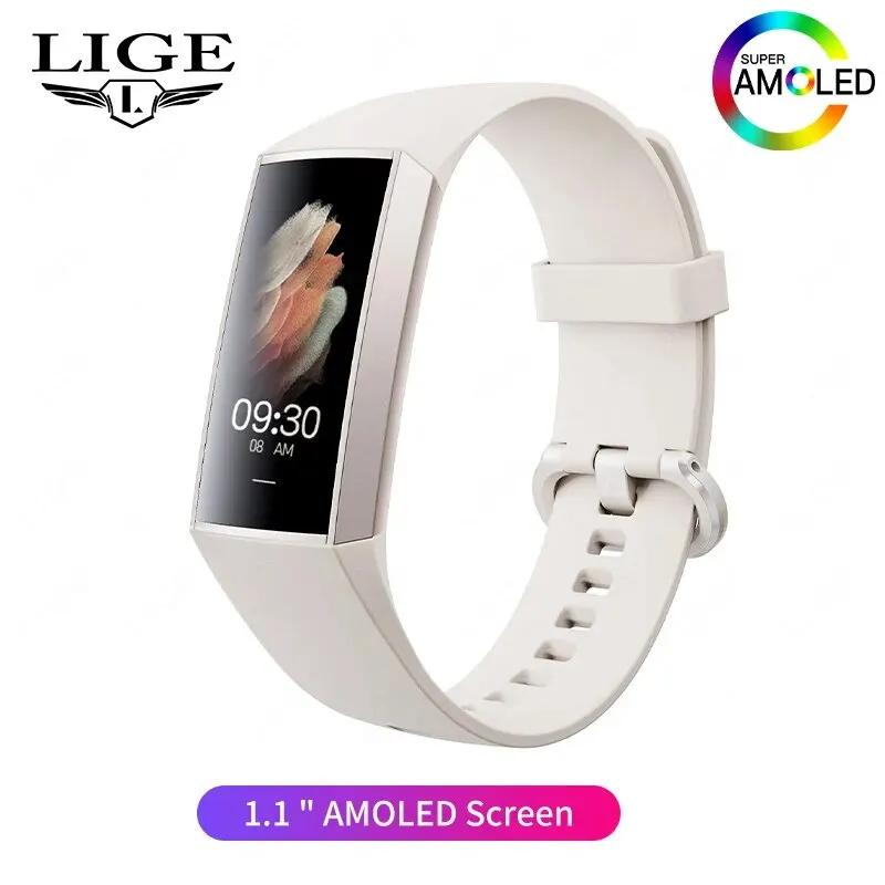 Reloj inteligente (blanco), unisex, con monitorización de temperatura corporal y oxígeno, para deportes y fitness, resistente al agua.