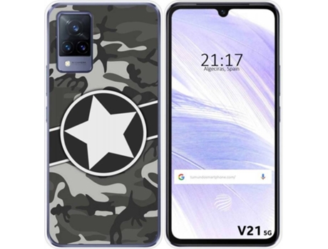 Carcasa Vivo V21 5G TUMUNDOSMARTPHONE Camuflaje 02 Multicolor