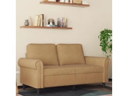 Sofá De 2 Plazas Terciopelo Marrón 120 Cm