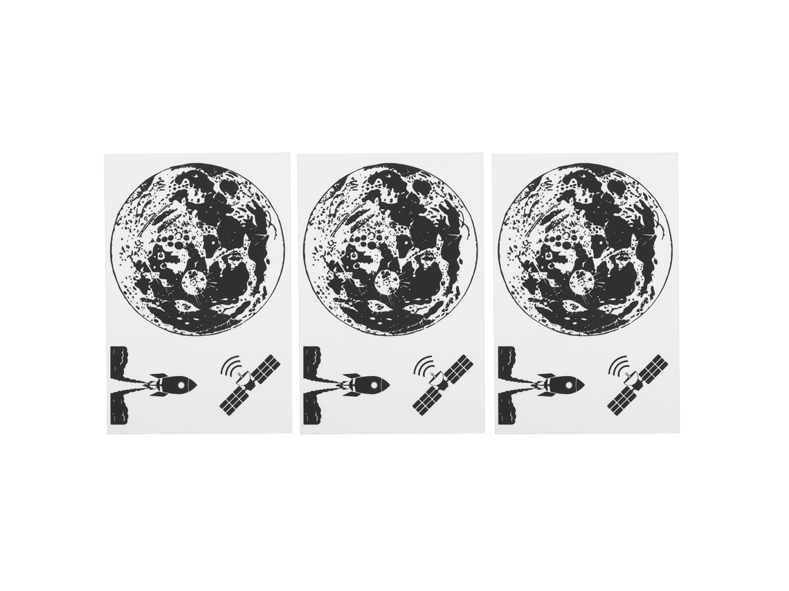 3 Sellos De Goma Tpr Con Diseño De Luna Transparente, Herramientas De Grabado Diy Para Manualidades.