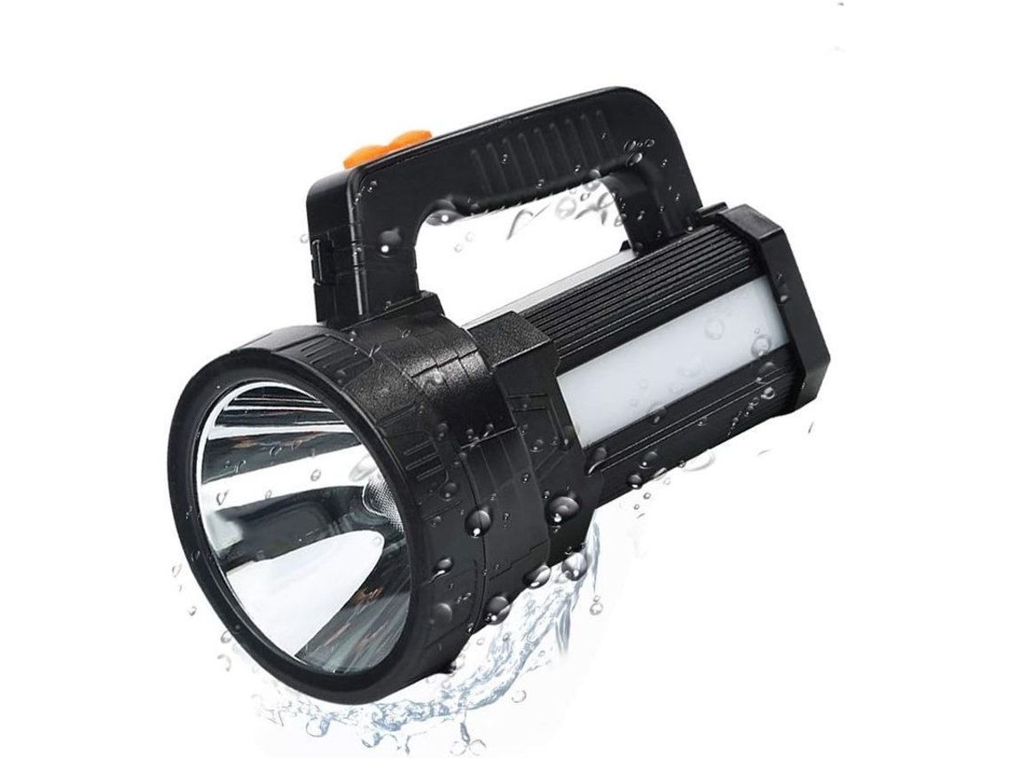 Linterna Led Recargable Impermeable Ipx4 11000 Lúmenes 9600mah 3 En 1 Para Camping Senderismo Con Cinta Y Cargador