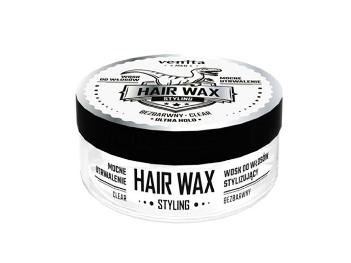 Cera para esculpir el cabello transparente Venita Professional para hombres, 75 g
