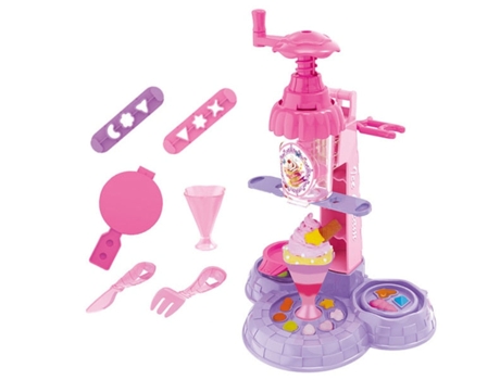 Kit de Juego de Molde de Máquina de Helado de Plastilina de Masa de Arcilla Diy Establecer Un Sin Arcilla
