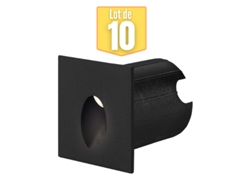 Conjunto de 10 mini LED LED LED Vector D Carré Noir 2W 3000K IP65 BRAYTRON