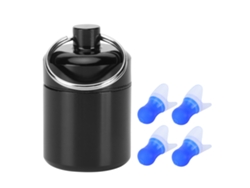 Tapones para los oídos impermeables con filtro reductor de ruido, reutilizables para nadar, color azul