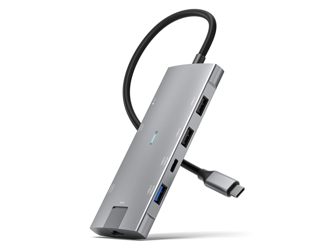 Estación de acoplamiento USB-C con puerto de datos de 10 Gbps, concentrador USB-C de 10 Gbps, USB 3.2 Gen 2, 8 en 1 con HDMI 4K a 60 Hz, Gigabit Ethernet, PD de 100 W, Gusshious