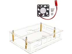 Caja Acrílica Recortada Con Ventilador De Refrigeración Activa Para El Cultivo De Plátanos.