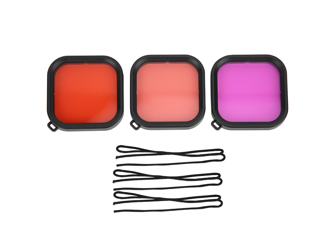 NEVEANCE Kit de Filtros de Lente para Buceo 3 piezas para GoPro 8 Accesorios para Esnórquel y Mergulo