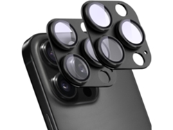 Protector de pantalla Yuysan para iPhone 13 Pro/13 Pro Max, cristal templado + aleación (negro)