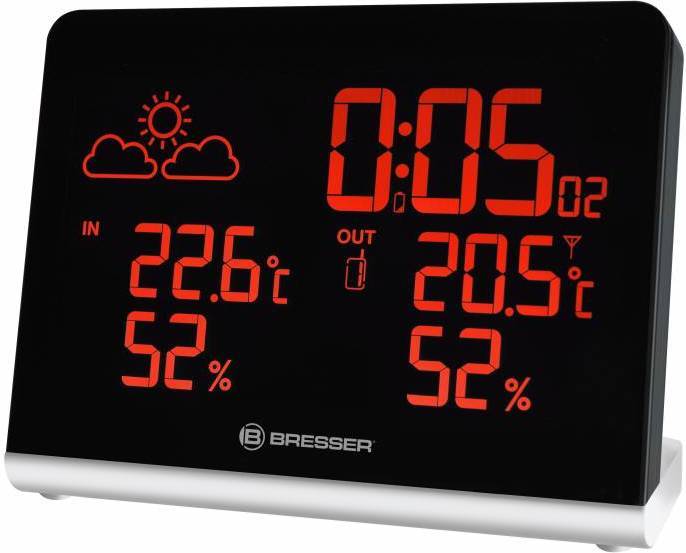 Bresser Radio Control 7007200 negro pilas despertador estacion meterologica temeo tb climatemp 1 sensor exterior lcd meteorologica