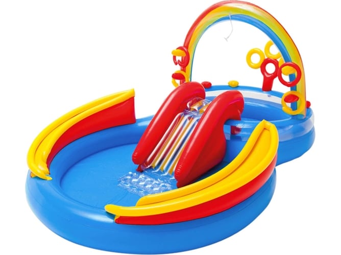 Intex Piscina inflable Rainbow Ring Play Center 297x193 x135cm 57453NP