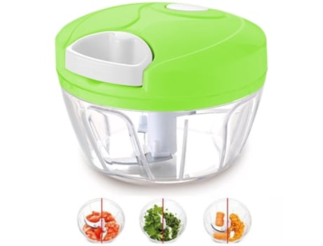 Picadora manual de alimentos para verduras frutas nueces cebollas picadora manual licuadora batidora procesador de alimentos verde ZMDECQNA