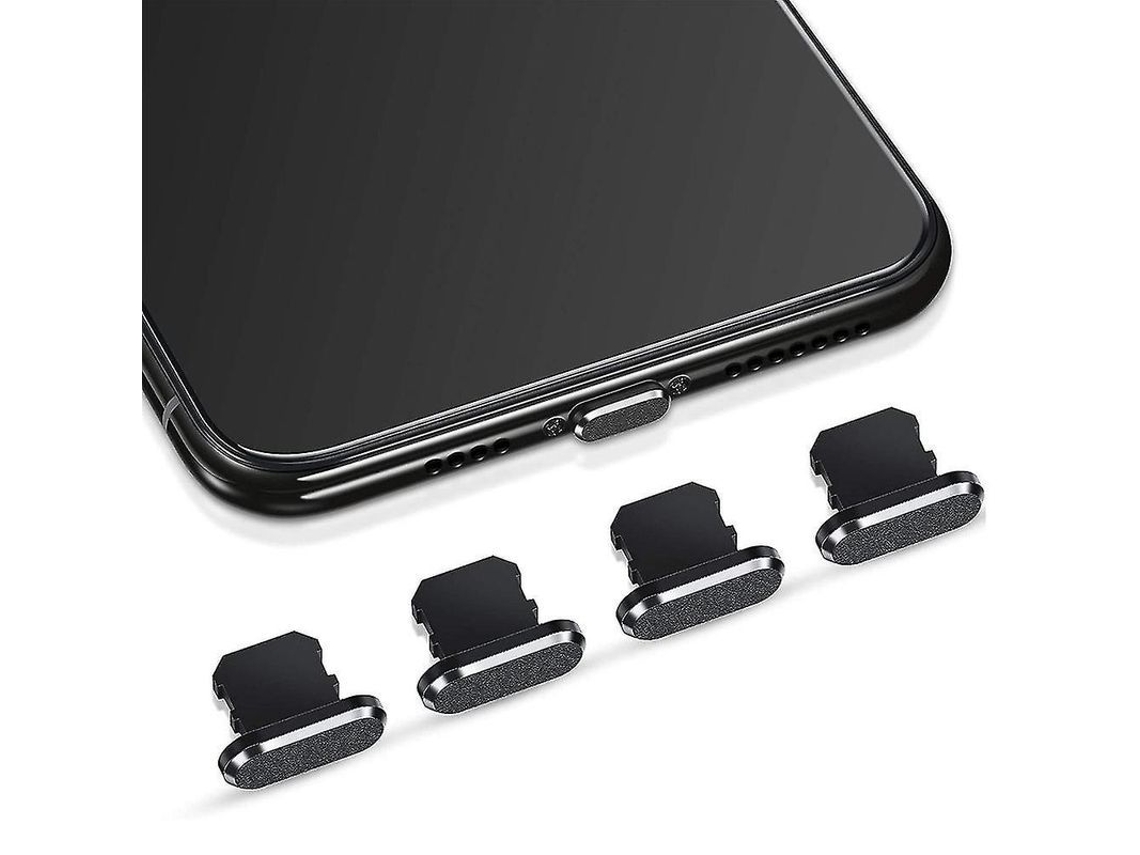4 Tapones Antipolvo Compatibles Con Iphone, Protegen El Estuche De Carga.