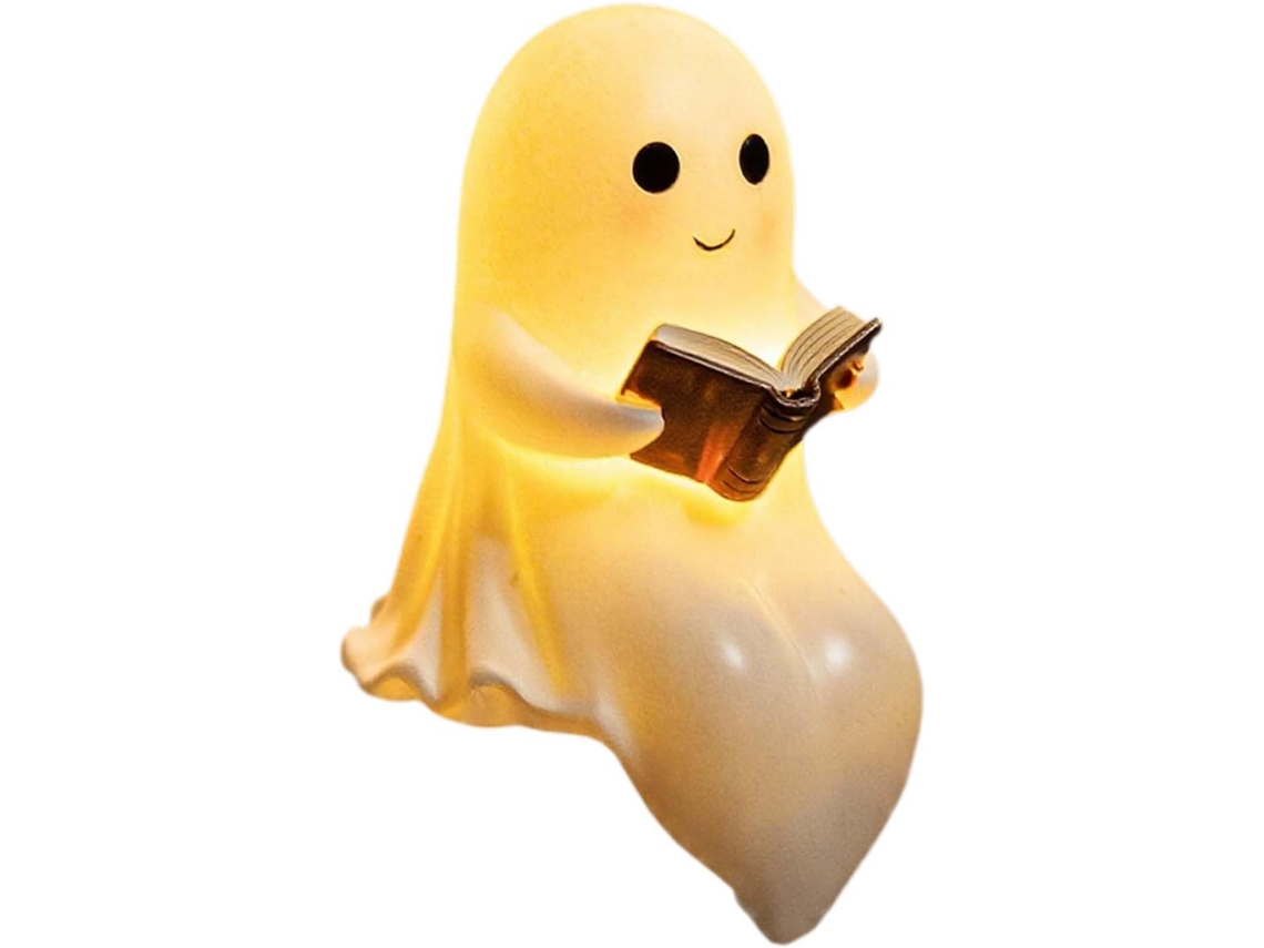 Lámpara De Lectura Con Forma De Fantasma, Linda Luz Nocturna Con Forma De Fantasma, Figura Decorativa De Resina Para Halloween |