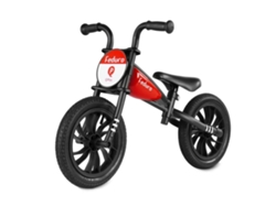 QPLAY Bicicleta sin Pedales Feduro Rojo para Niño de 3 Años, 12", Ruedas de Aire, Cuadro Moto y Asiento Ajustable