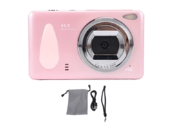 Cámara Digital Compacta 4k 64mp 18x Zoom Estudiantes Viajes Pantalla 2.8'' Luz Led Rosa