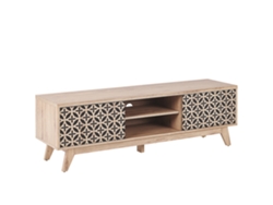 Mueble TV BELIANI Prescot de MDF, Tablero de fibra Madera clara 140x40x45