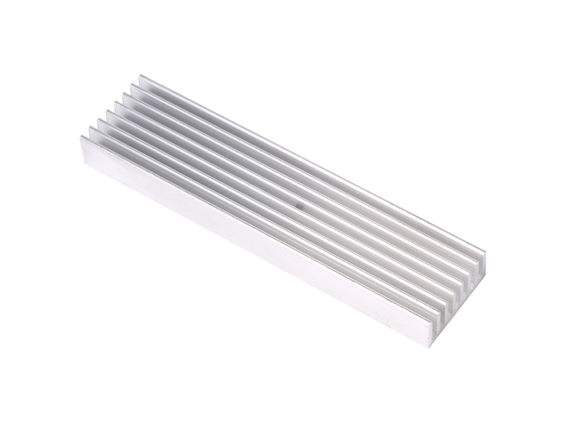 2026as-DIY Disipador de calor de aluminio de 100*25*10 mm para chip IC LED transistor de potencia