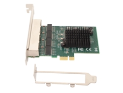 Placa De Rede Pcie X1 4 Portas Gigabit Ethernet Rj45 Rtl8111 Chip Na8111 T4 Para Windows