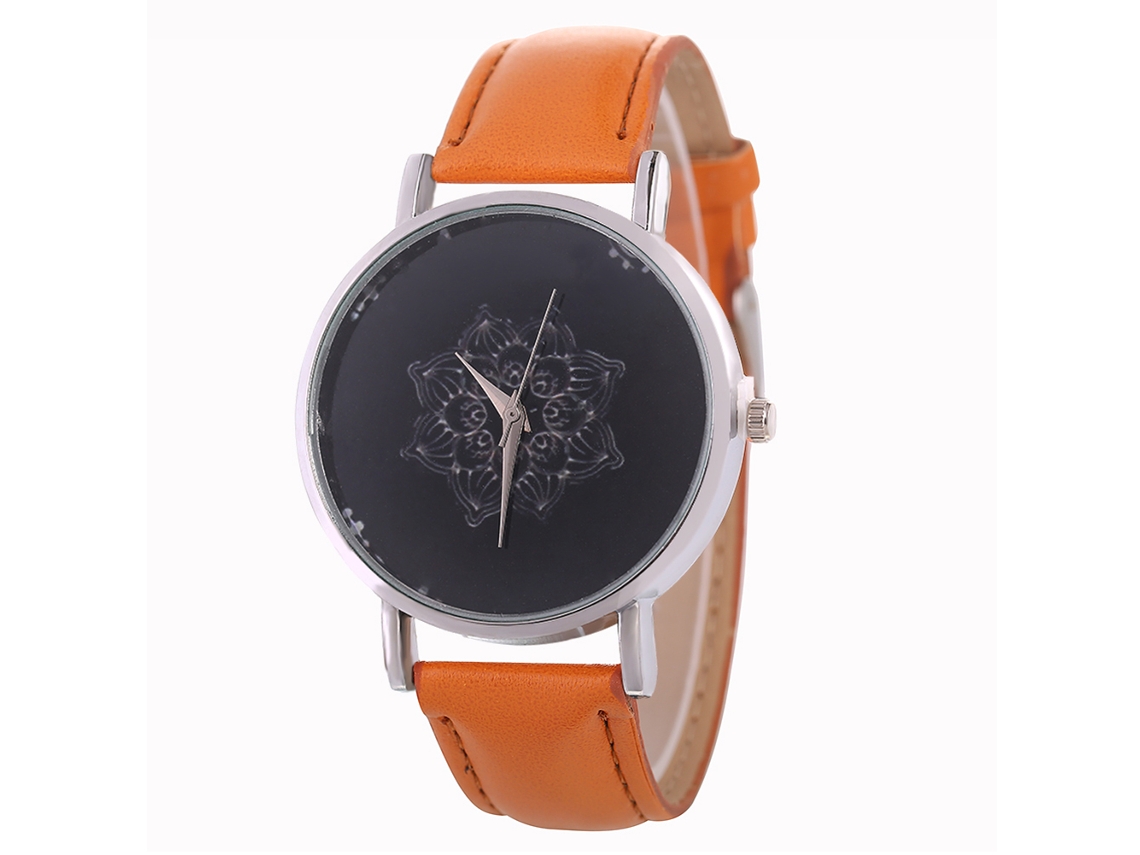 Reloj De Pulsera Analógico De Cuarzo Con Correa De Pu Para Mujer Y Hombre Zhoulianfa (café Claro)