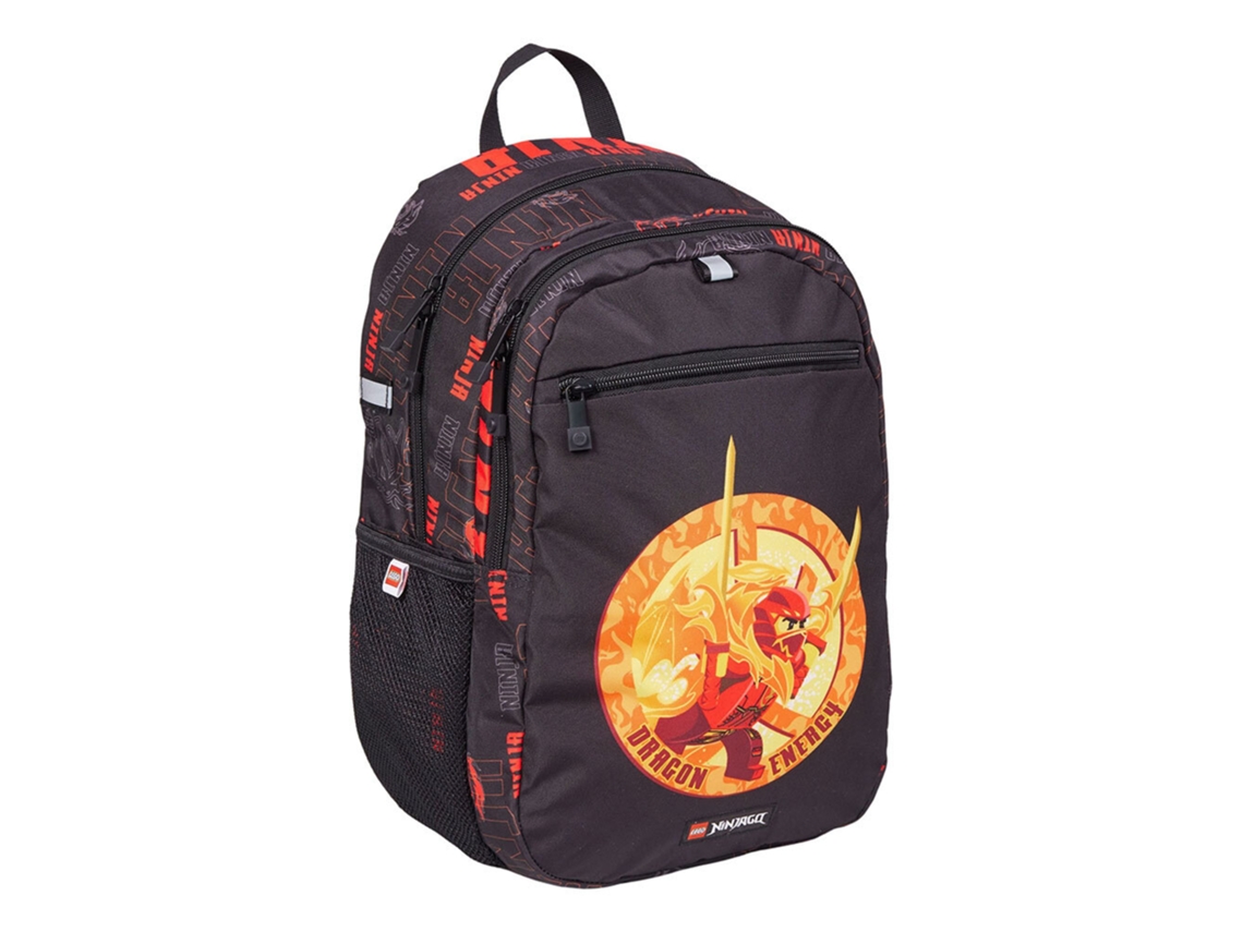 Mochila escolar Dragon extendida, 18 L, Lego negra