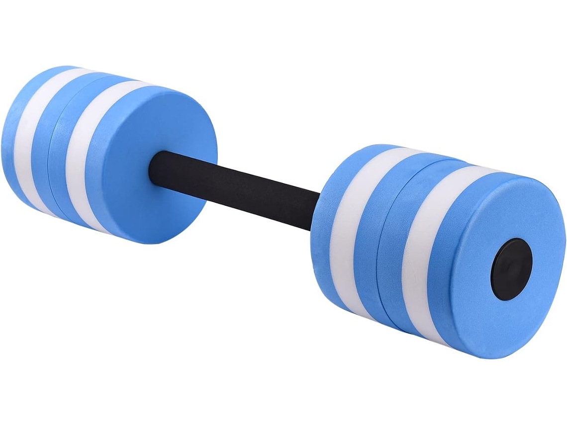Haltère Flottant Bleu Eva, Equipo De Aerobic Acuático Para Ejercicios En Piscina, 29,9x5,9x5,9