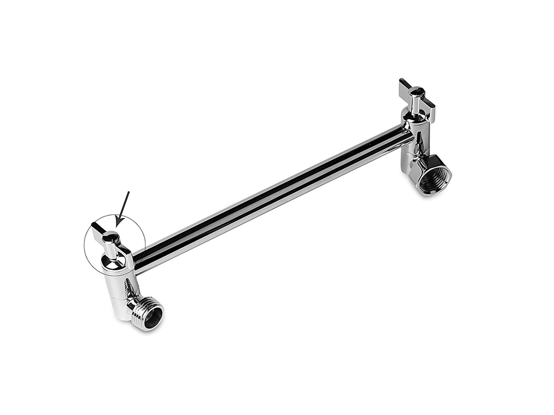 Cabezal de ducha tipo lluvia de 9 pulgadas con brazo ajustable, cromo pulido
