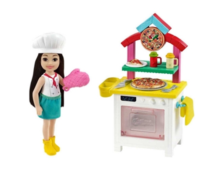 Muñeca BARBIE Pode ser pizza chef playset chelsea