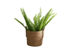 Maceta De Junco Marino Con Asa Para Jardín, Decoración De Interiores Y Almacenamiento