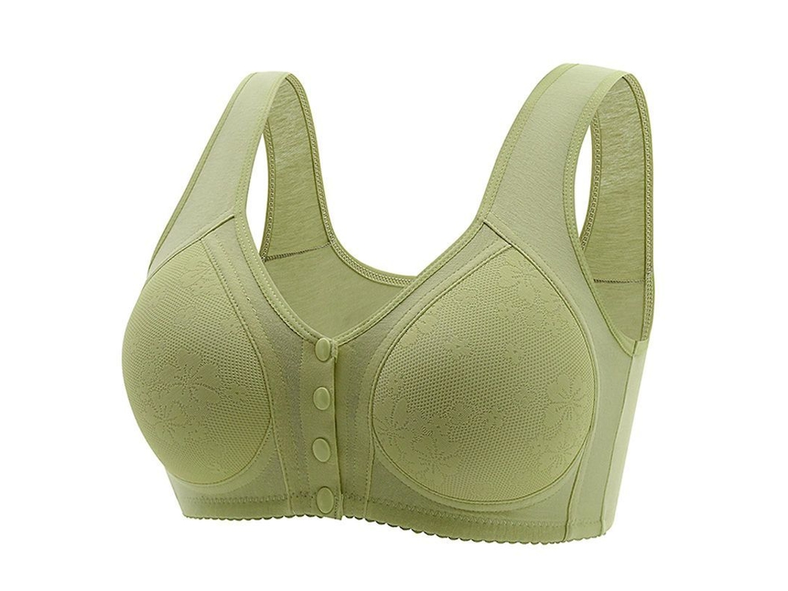 Sutién Daisy Para Mayores Cierre Frontal Sin Alambre Confortable Y Cómodo Talla 52 Verde 52 Verde