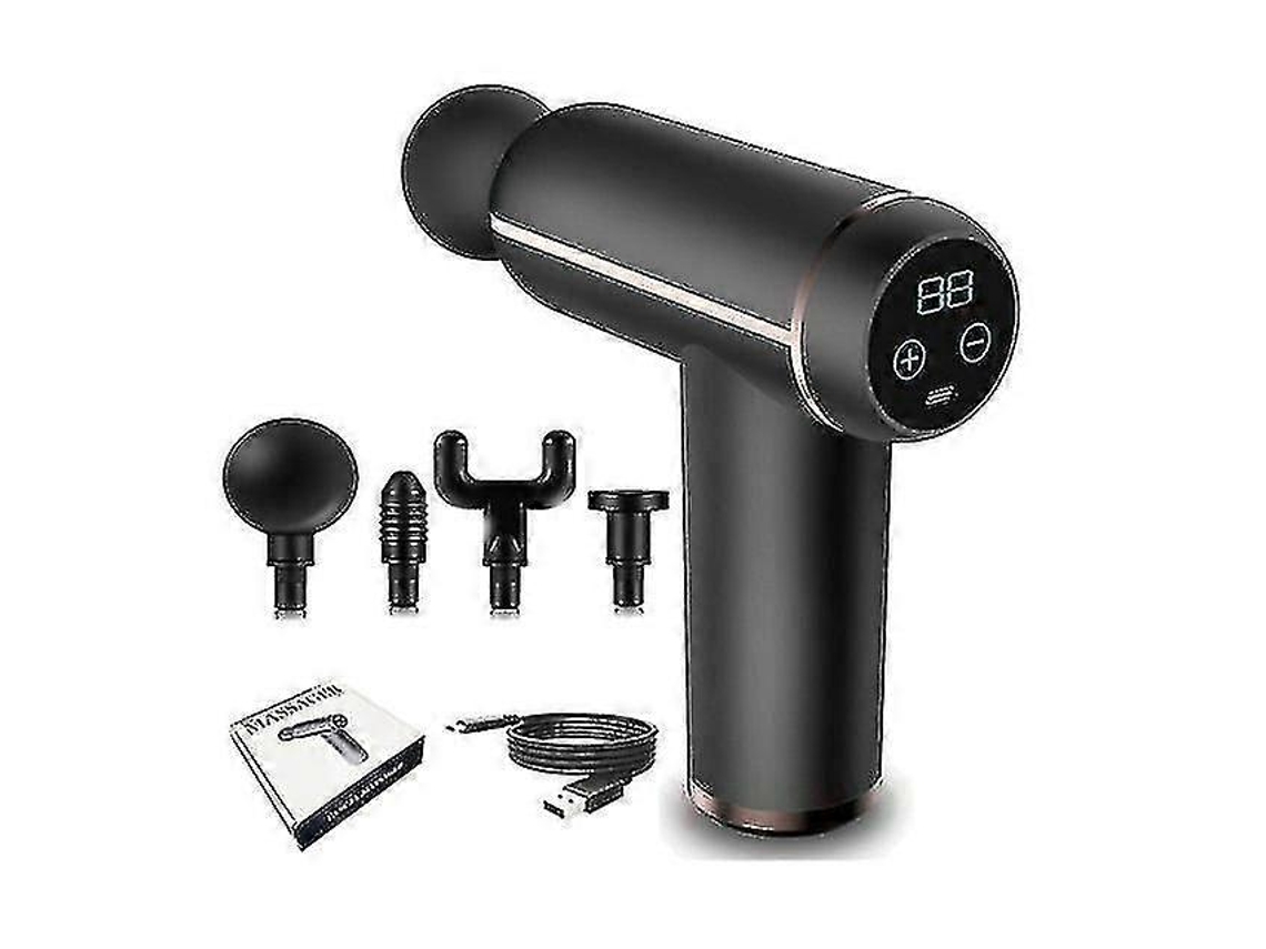 Mini pistola de masaje muscular con pantalla LCD y 32 velocidades Chennnls
