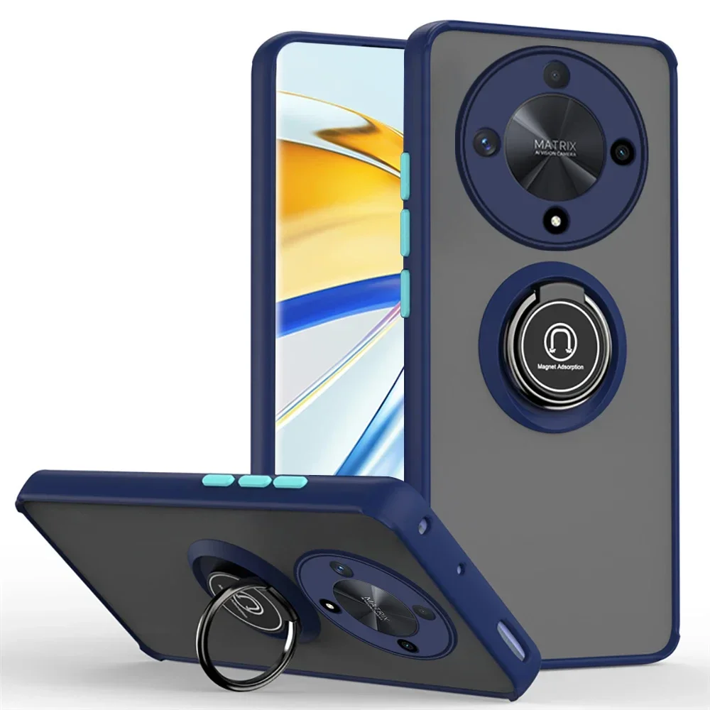 (azul Oscuro, Honor Play 30 Plus) Funda Protectora Magnética Mate Para Coche, A Prueba De Golpes Y Caídas, Carcasa Dura Y Duradera.