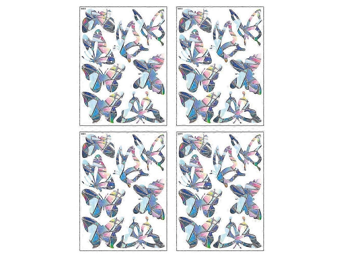 Juego de 4 pegatinas de pared con diseño de mariposas, prismas electrostáticos en forma de arcoíris, ideales para ventanas.