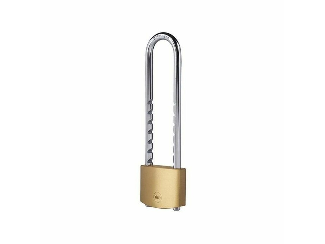 Candado de llave YALE Latón Rectangular Dorado