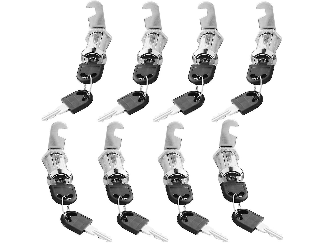 Cerradura De Cilindro Para Buzón, 8 Piezas Con 16 Llaves, Para Cajones, Gabinetes Y Oficinas, 16mm Y 20mm